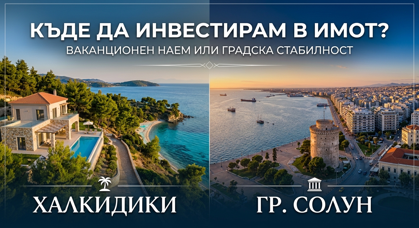 Къде да инвестирам в имот? Халкидики или гр. Солун